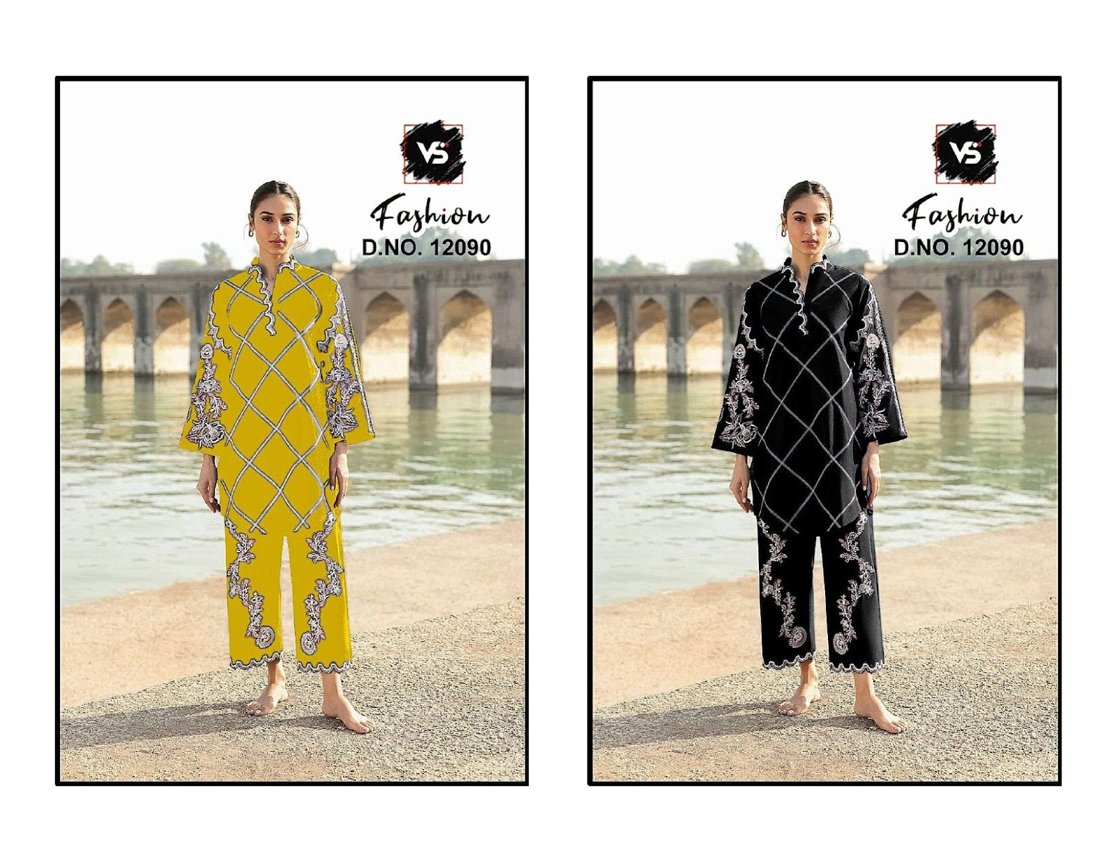 Design 12090 Vs Fashion Roman Pakistani Readymade Suits Wholesaler