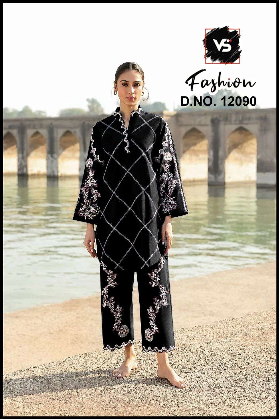 Design 12090 Vs Fashion Roman Pakistani Readymade Suits Wholesaler