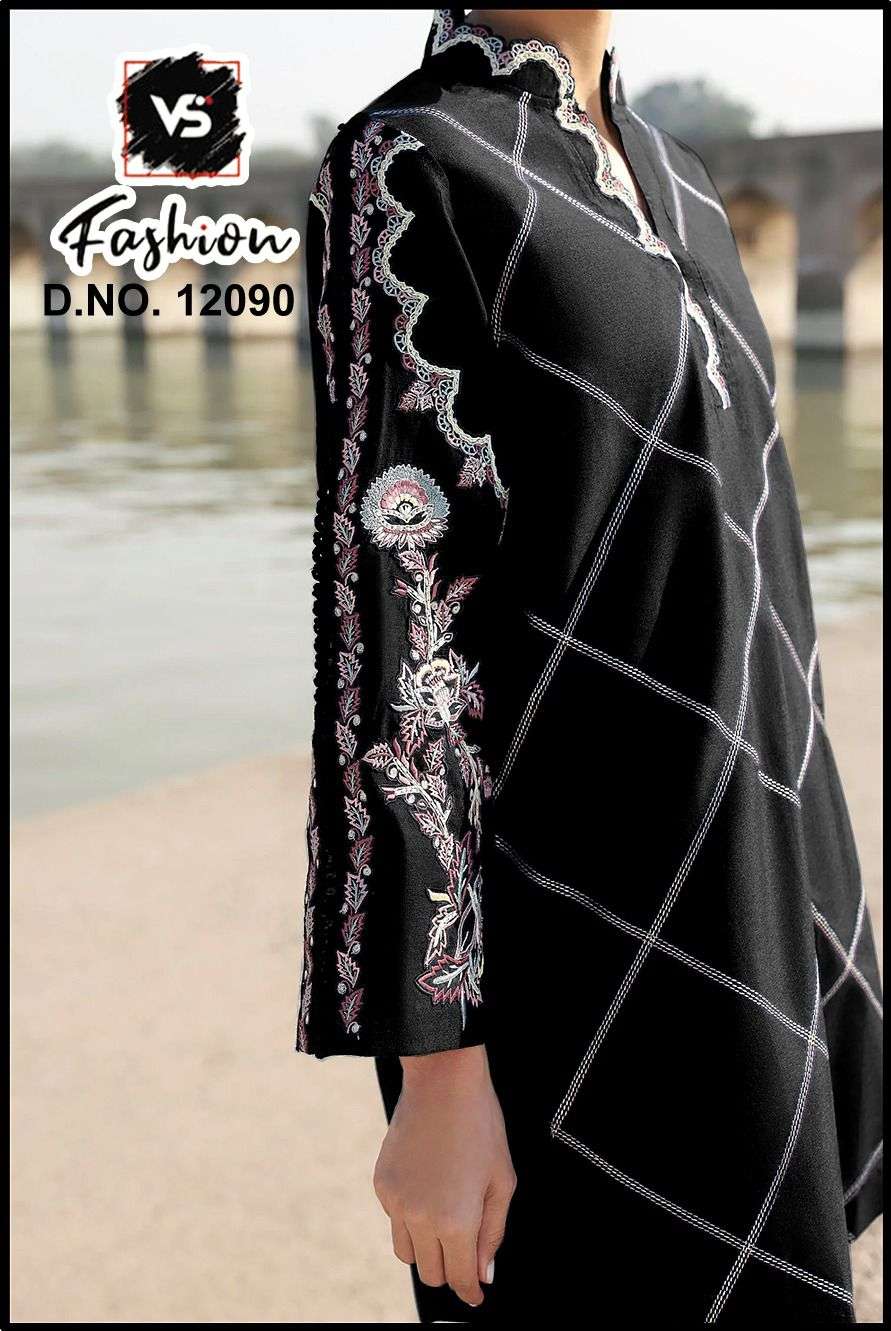 Design 12090 Vs Fashion Roman Pakistani Readymade Suits Wholesaler