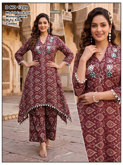 Design 1209 Kamna4U Modal Co Ord Set Exporter