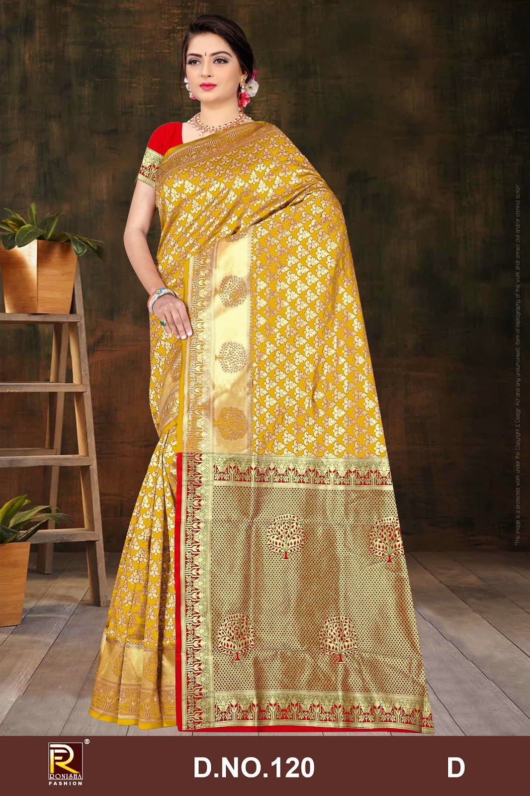 Design 120 Ronisha Banarasi Sarees Wholesaler Ahmedabad