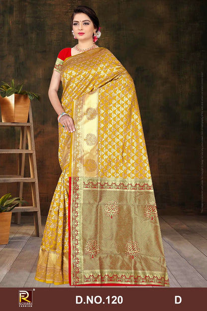 Design 120 Ronisha Banarasi Sarees Wholesaler Ahmedabad
