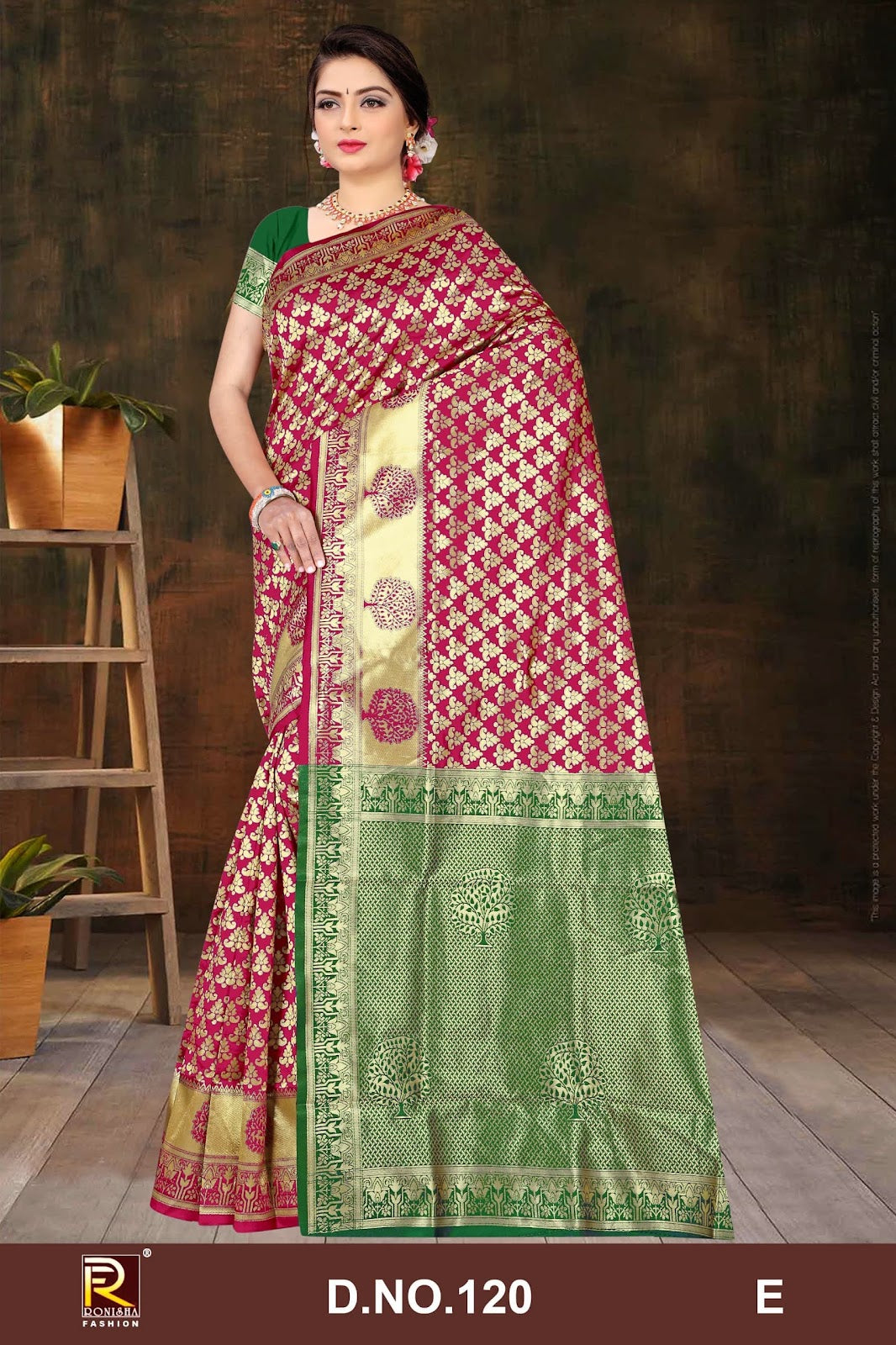 Design 120 Ronisha Banarasi Sarees Wholesaler Ahmedabad