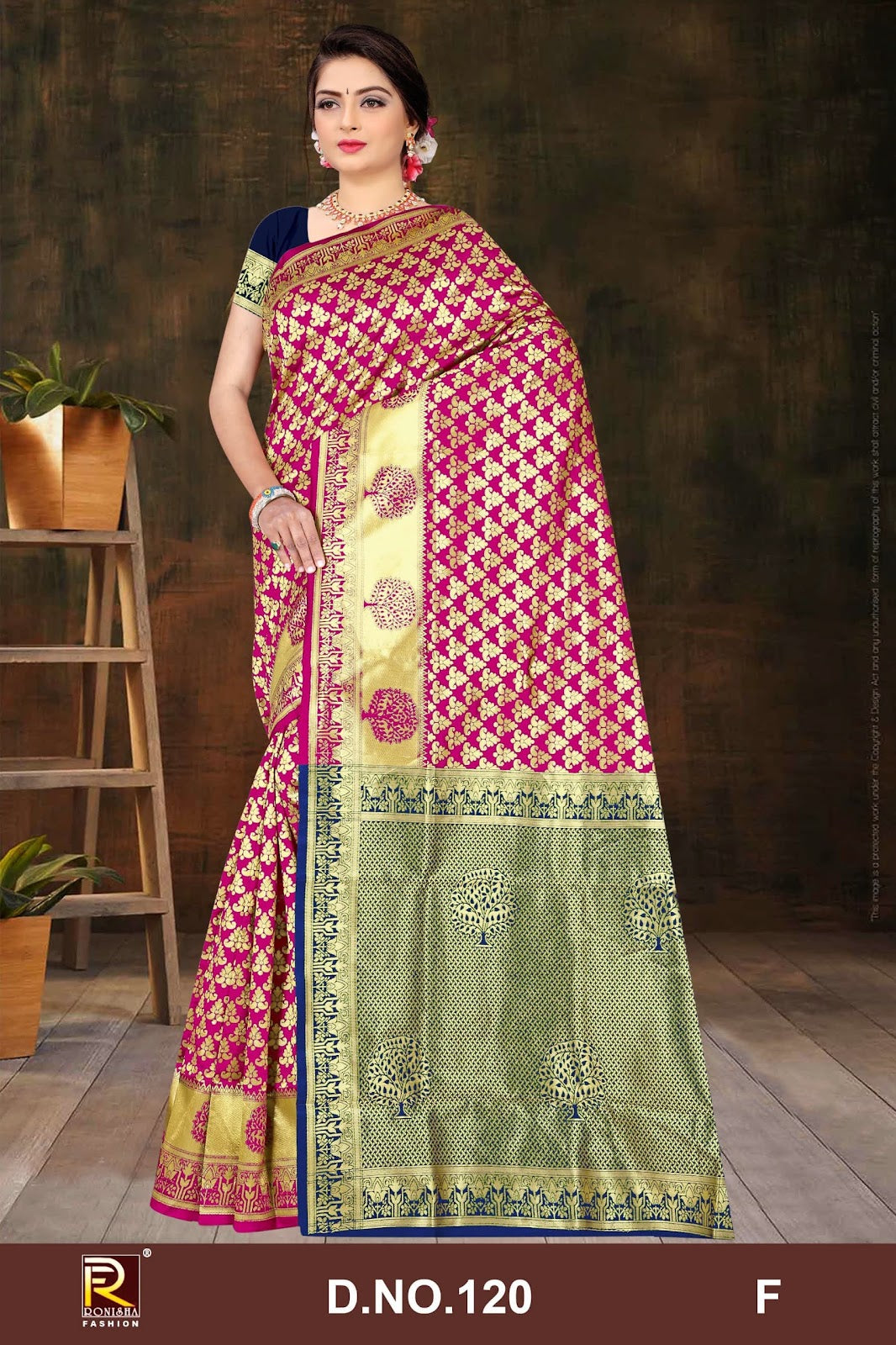 Design 120 Ronisha Banarasi Sarees Wholesaler Ahmedabad