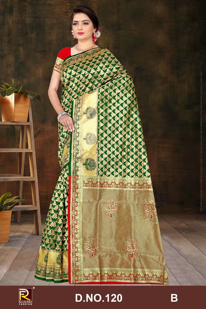 Design 120 Ronisha Banarasi Sarees Wholesaler Ahmedabad