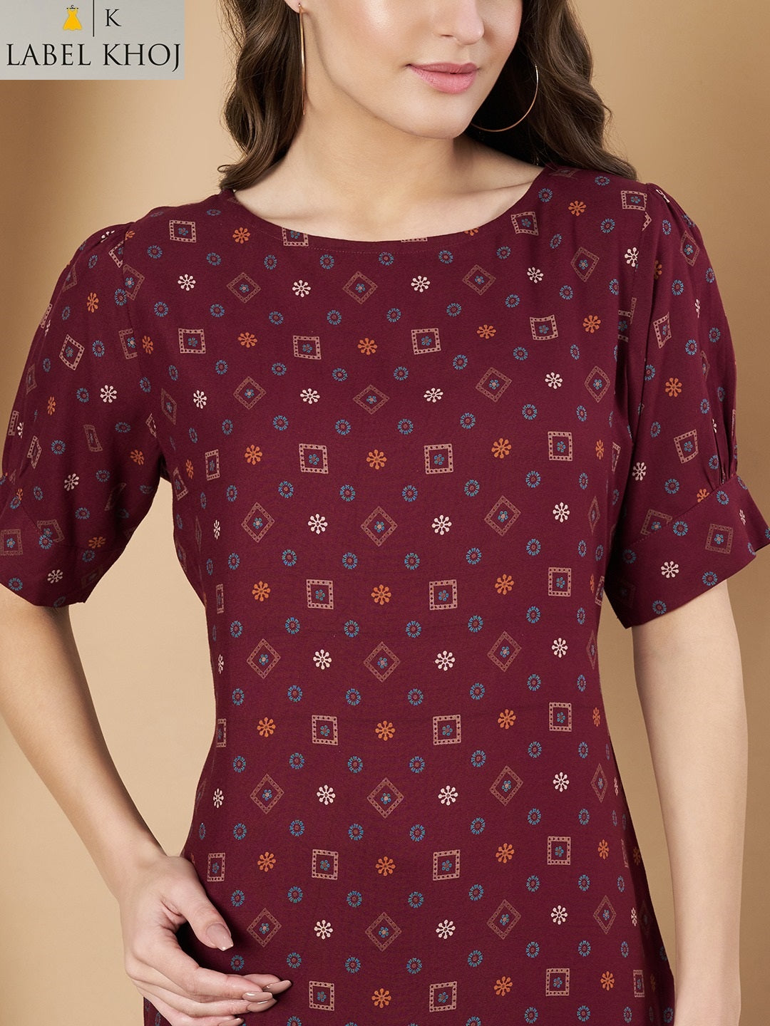 Design 12125 Label Khoj Viscose Rayon Kurti Pant Set Exporter