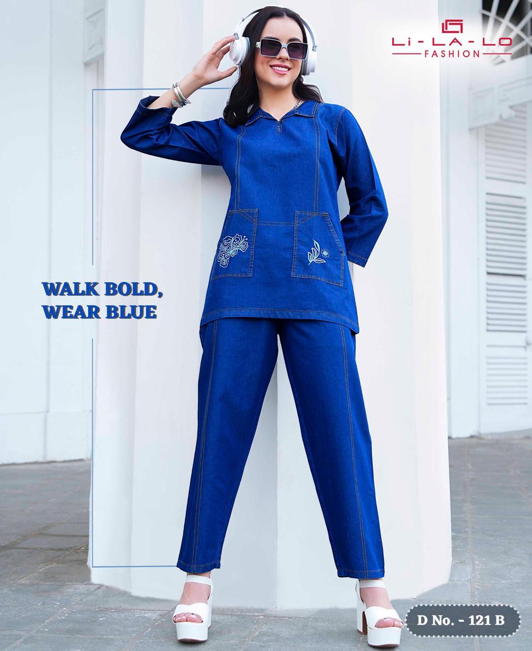 Design 121 Denim Lichi Co Ord Set Supplier