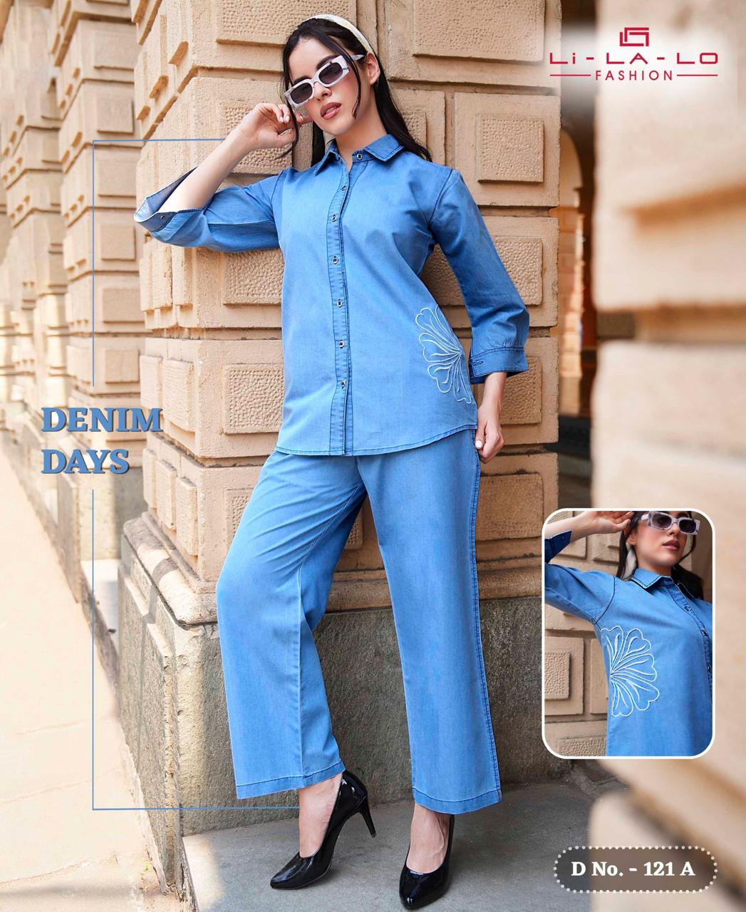 Design 121 Denim Lichi Co Ord Set Supplier