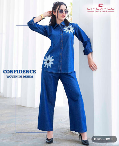 Design 121 Denim Lichi Co Ord Set Supplier