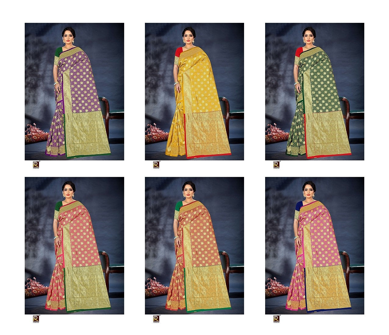 Design 122 Ronisha Banarasi Sarees Manufacturer India