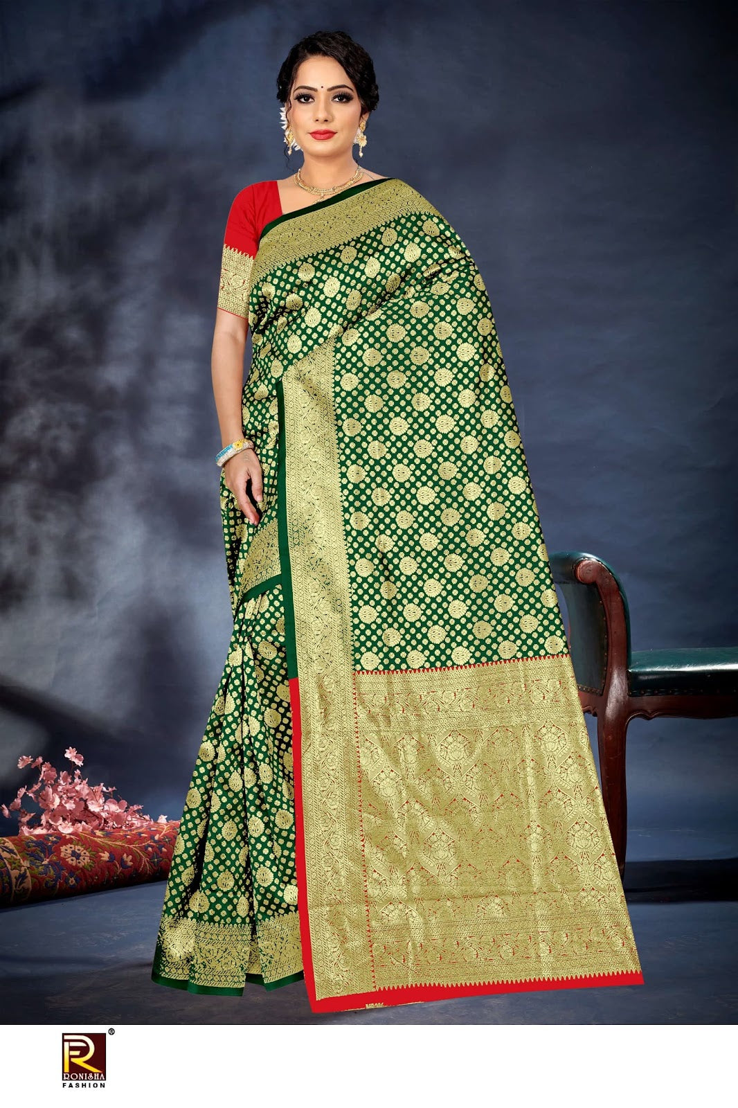 Design 122 Ronisha Banarasi Sarees Manufacturer India