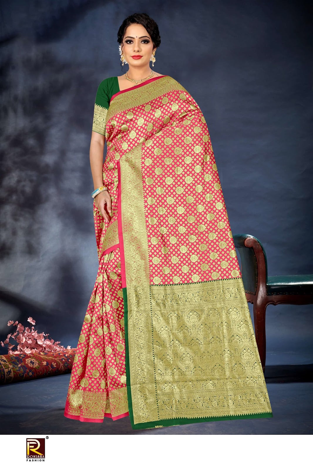 Design 122 Ronisha Banarasi Sarees Manufacturer India