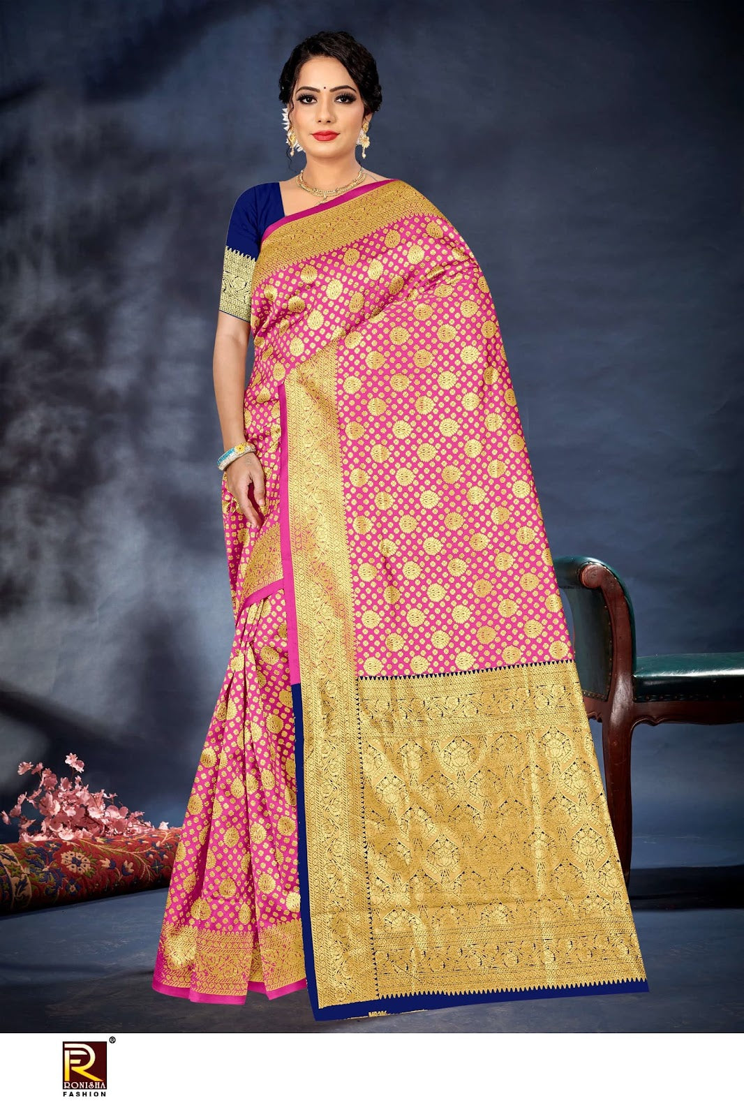 Design 122 Ronisha Banarasi Sarees Manufacturer India