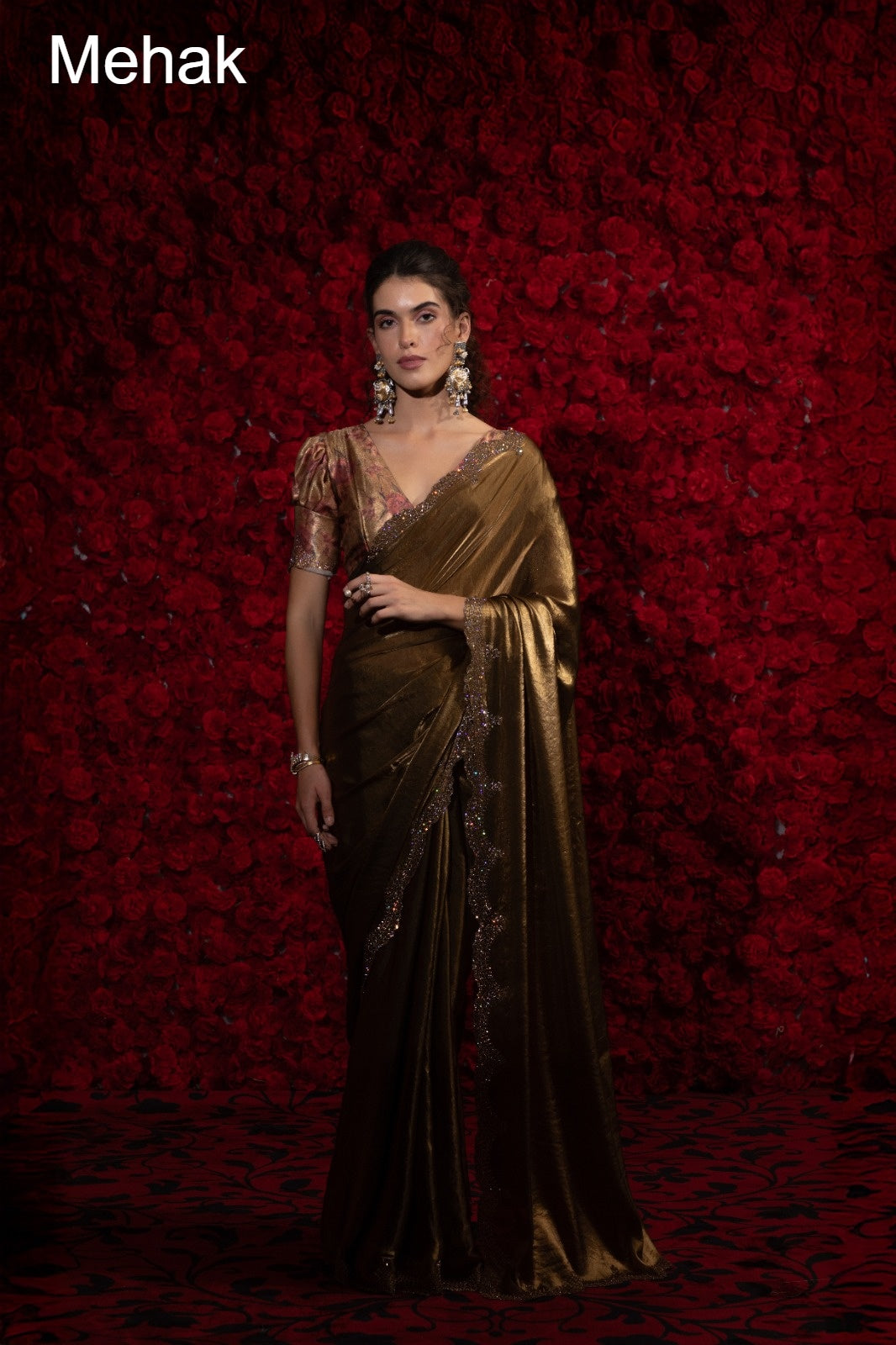 Design 1232A To 1232F Mehak Satin Silk Sarees Exporter India