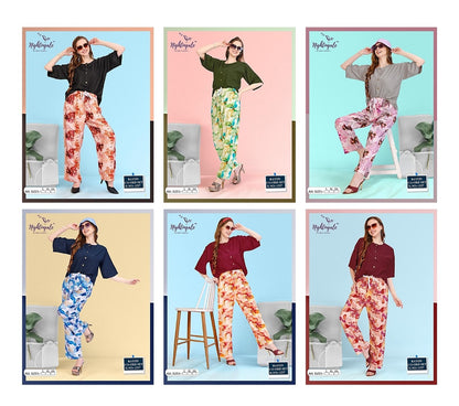 Design 1237 Nightingale Rayon Co Ord Set Wholesaler Ahmedabad