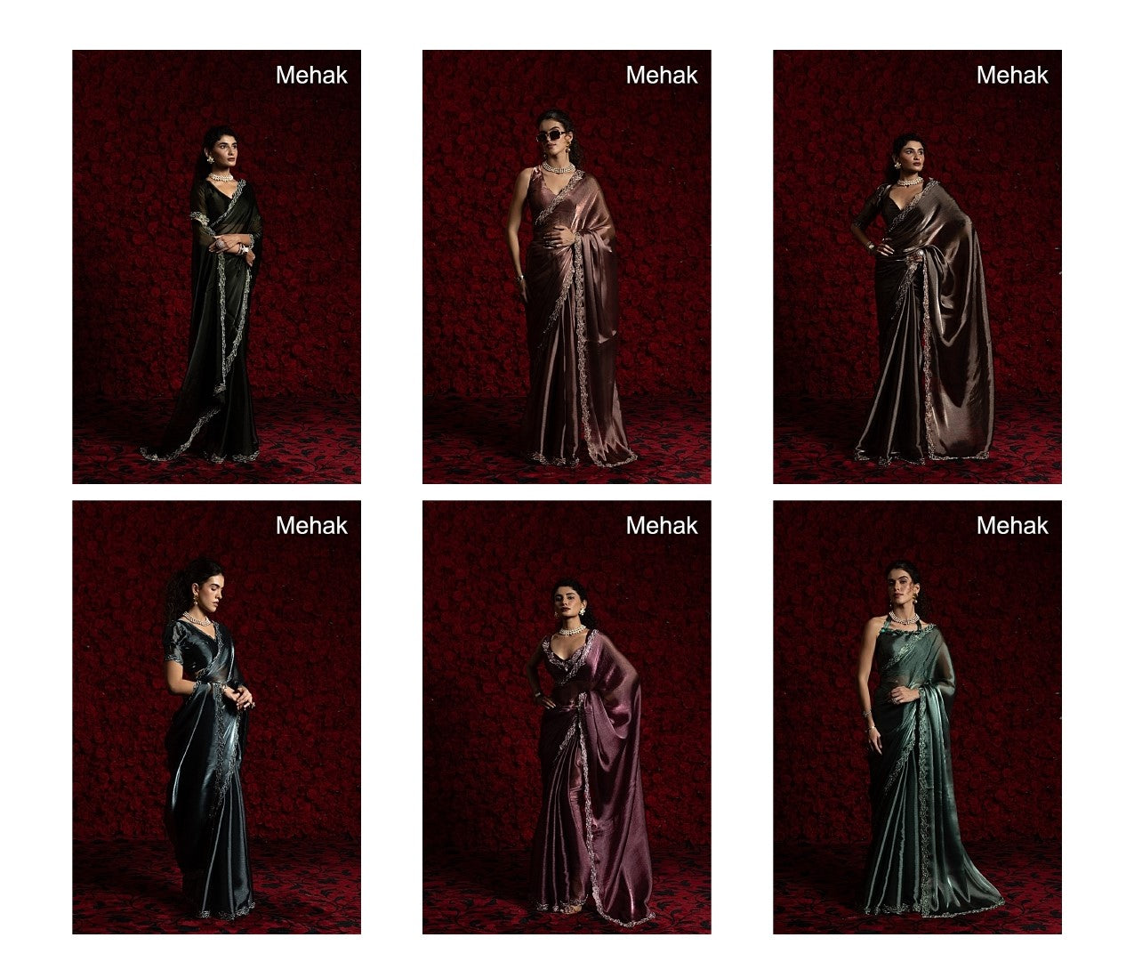 Design 1240A To 1240F Mehak Chiffon Sarees Wholesaler