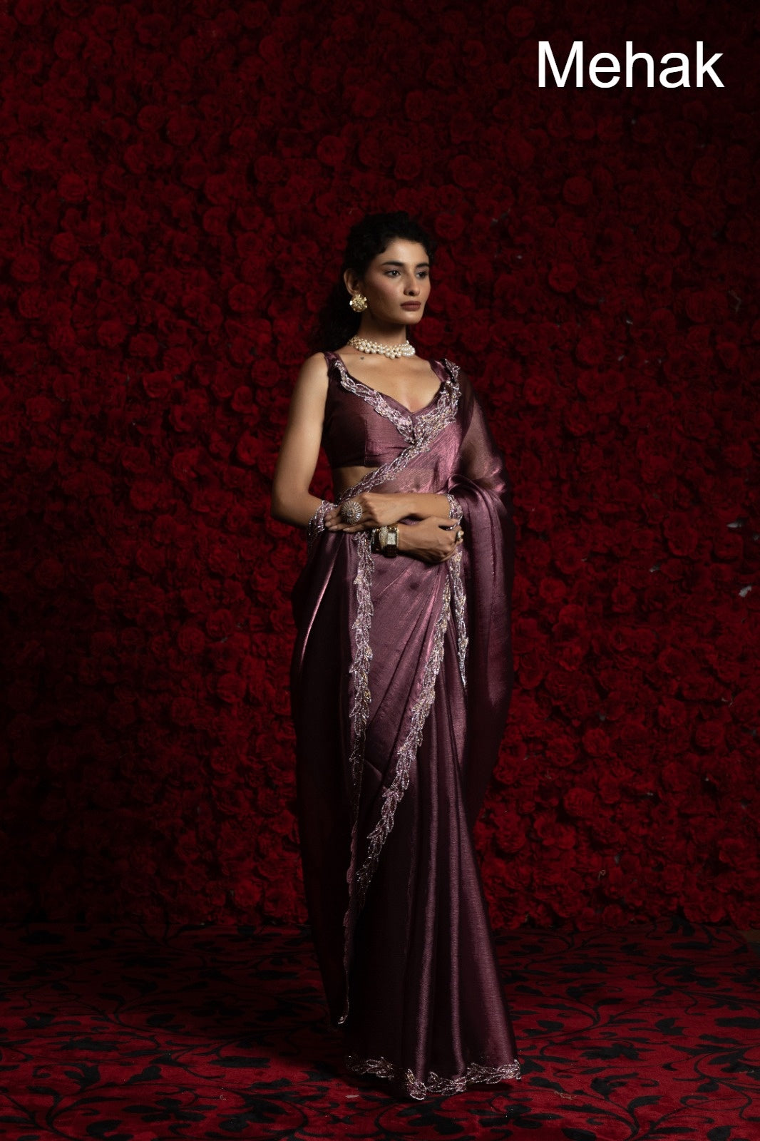 Design 1240A To 1240F Mehak Chiffon Sarees Wholesaler