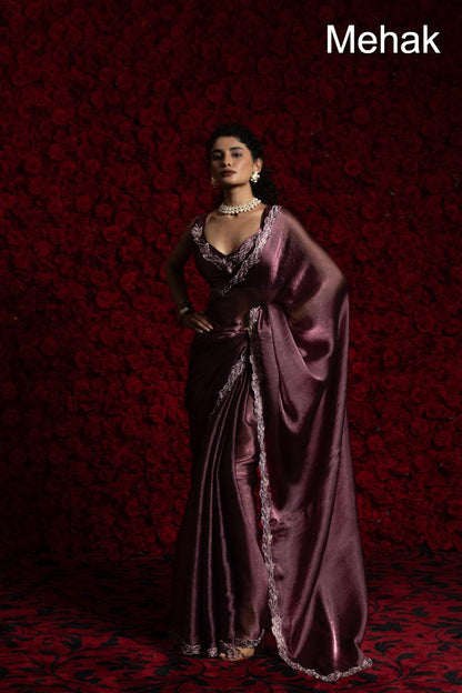 Design 1240A To 1240F Mehak Chiffon Sarees Wholesaler