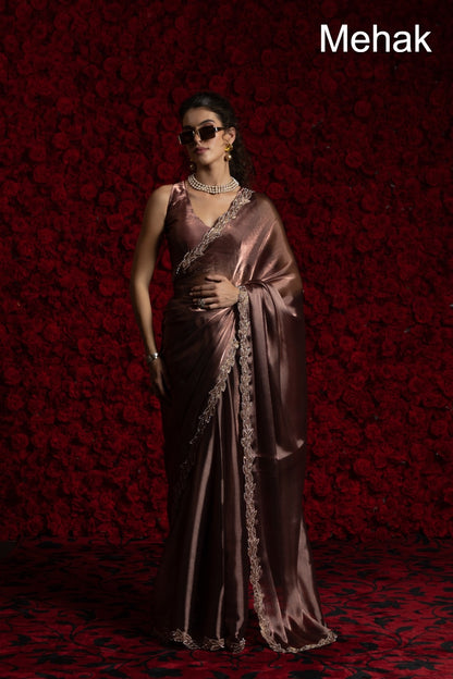 Design 1240A To 1240F Mehak Chiffon Sarees Wholesaler