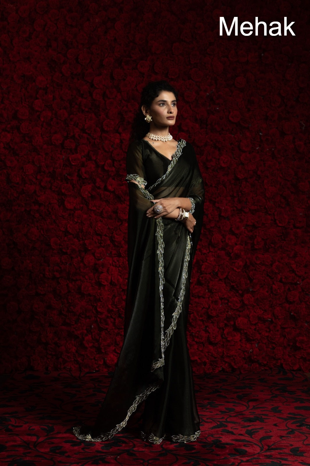 Design 1240A To 1240F Mehak Chiffon Sarees Wholesaler