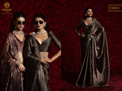 Design 1240A To 1240F Mehak Chiffon Sarees Wholesaler