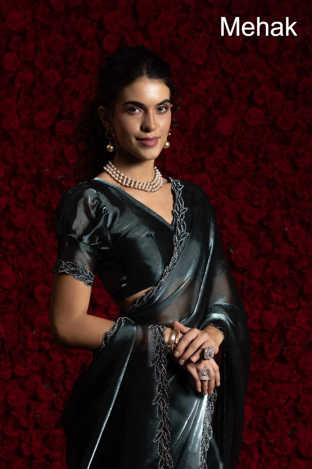 Design 1240A To 1240F Mehak Chiffon Sarees Wholesaler