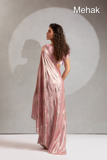 Design 1243A To 1243D Mehak Satin Silk Sarees Supplier Ahmedabad