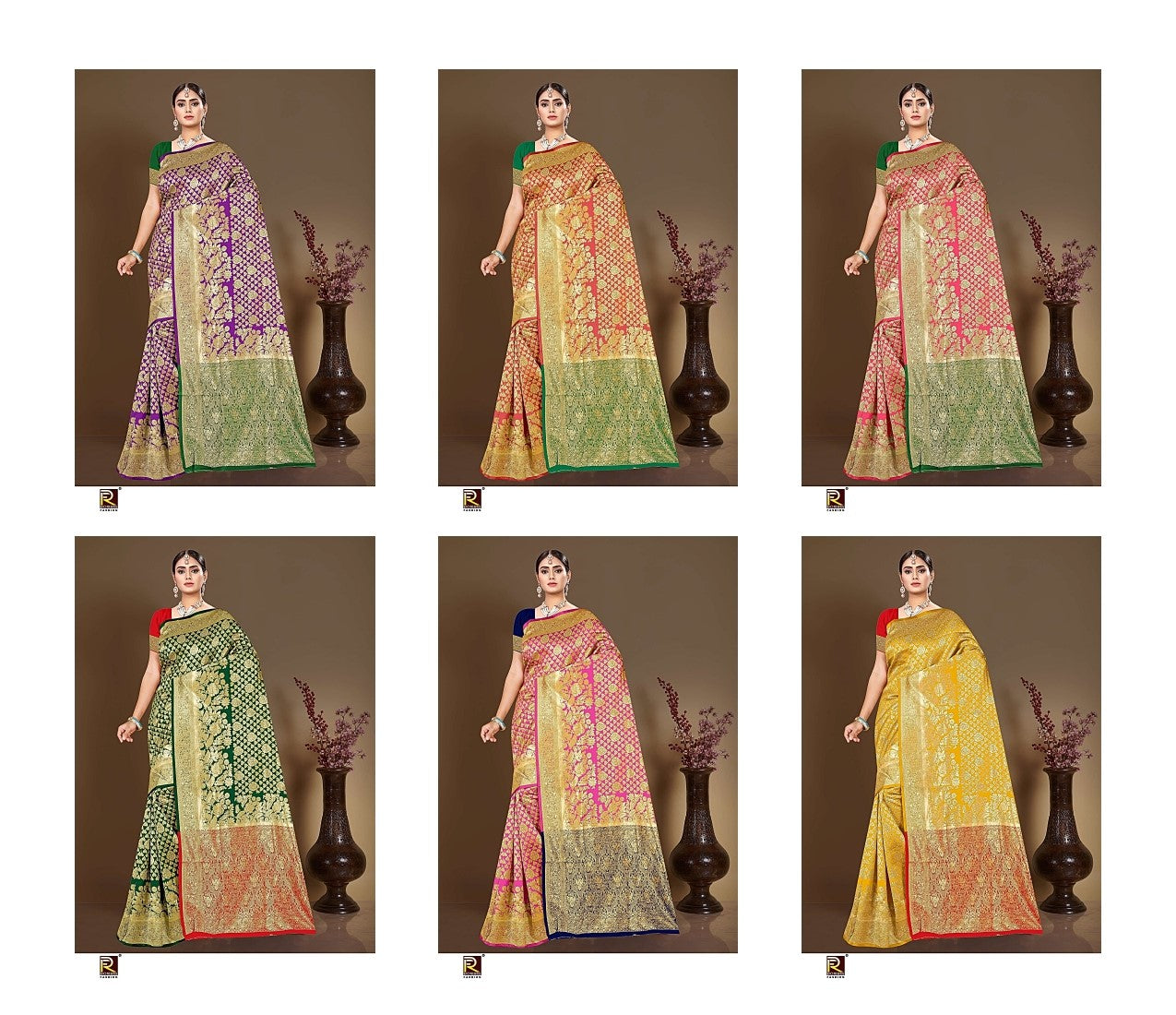 Design 124 Ronisha Banarasi Sarees Manufacturer India
