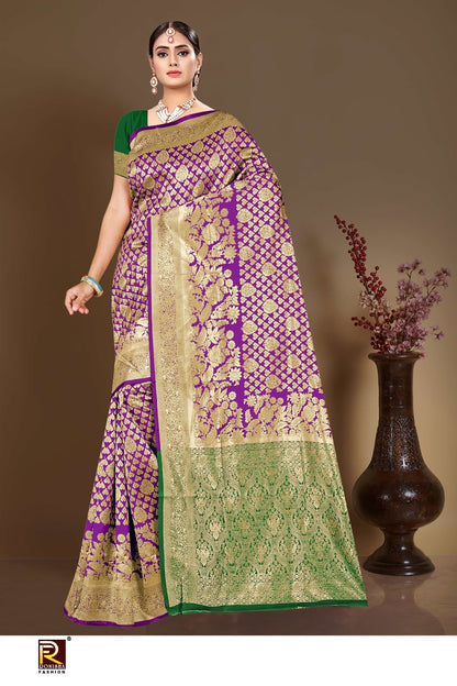 Design 124 Ronisha Banarasi Sarees Manufacturer India