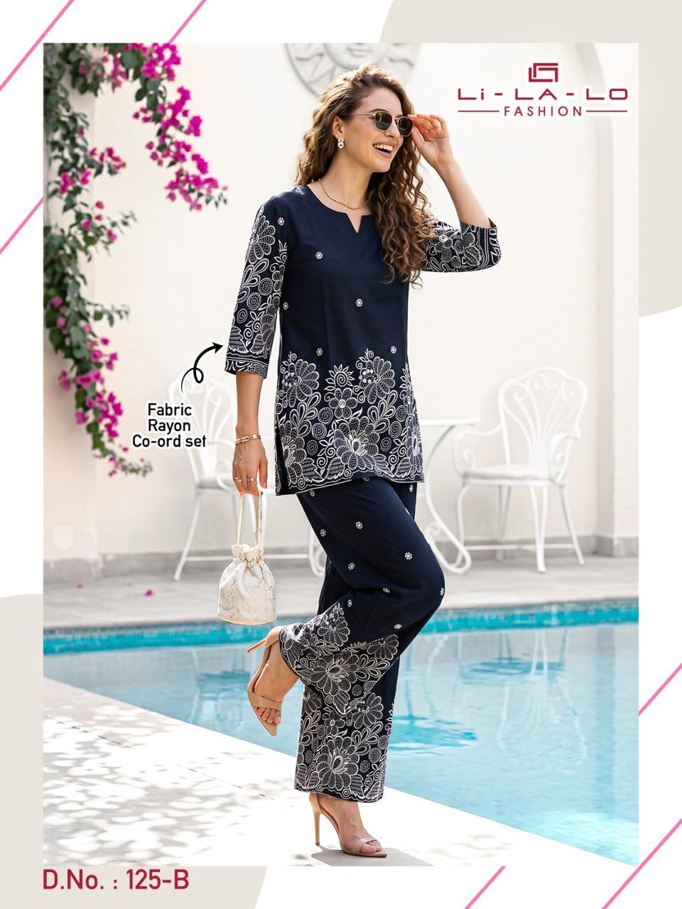 Design 125 Lichi Reyon Co Ord Set Manufacturer Ahmedabad