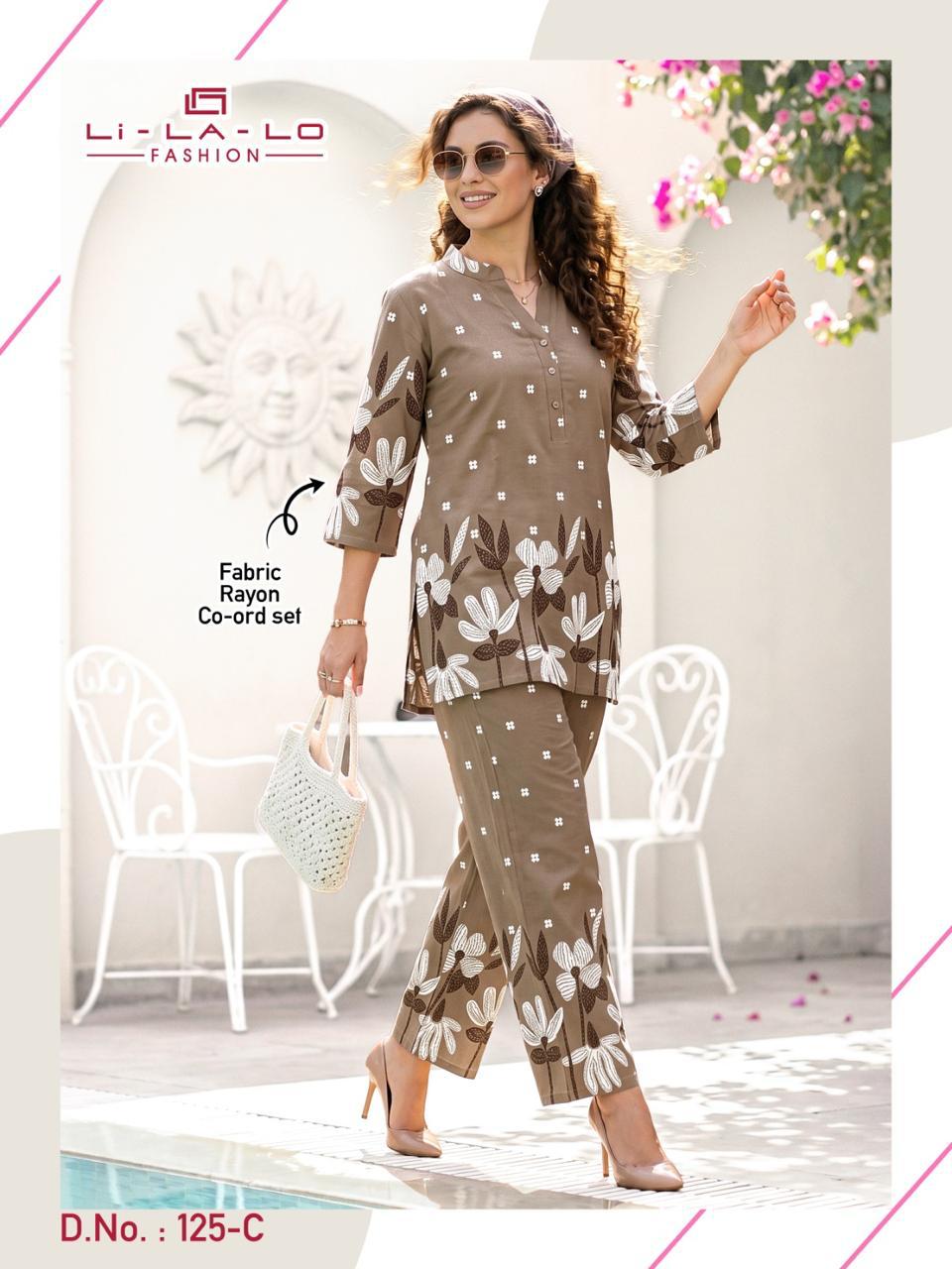 Design 125 Lichi Reyon Co Ord Set Manufacturer Ahmedabad