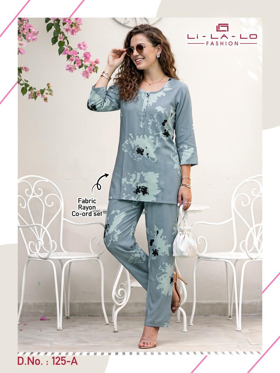 Design 125 Lichi Reyon Co Ord Set Manufacturer Ahmedabad