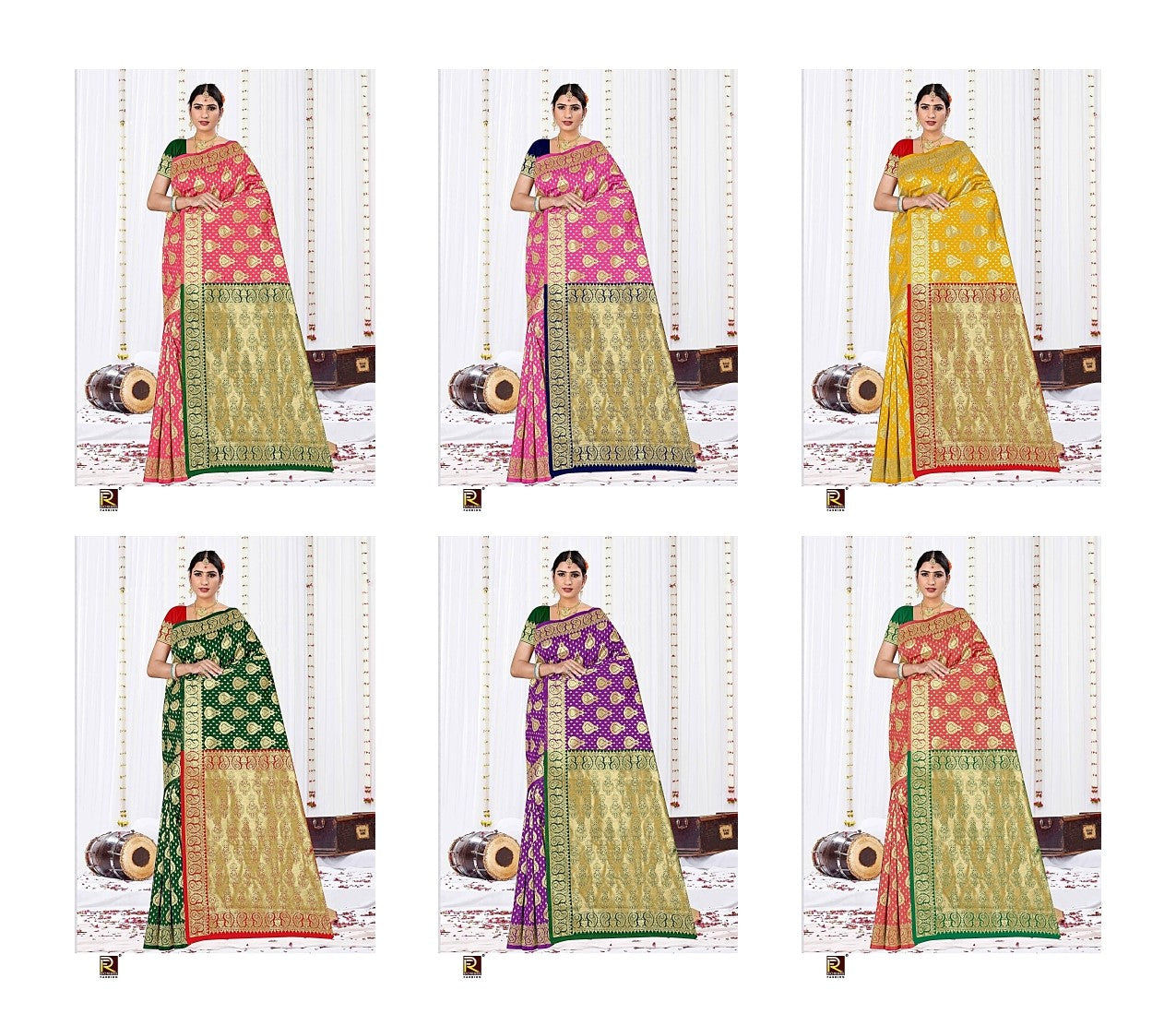 Design 125 Ronisha Banarasi Sarees Wholesale Price