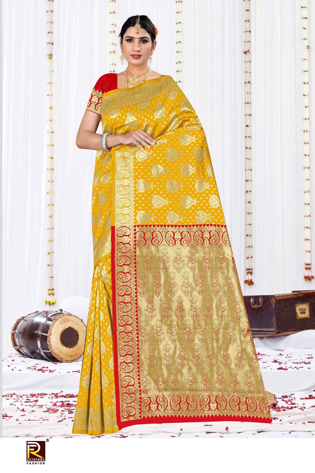 Design 125 Ronisha Banarasi Sarees Wholesale Price
