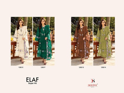 Design 1262 Efgh Elaf Super Hit Deepsy Cotton Pakistani Patch Work Suits Wholesale Price