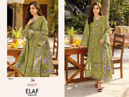 Design 1262 Efgh Elaf Super Hit Deepsy Cotton Pakistani Patch Work Suits Wholesale Price