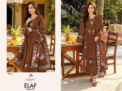 Design 1262 Efgh Elaf Super Hit Deepsy Cotton Pakistani Patch Work Suits Wholesale Price