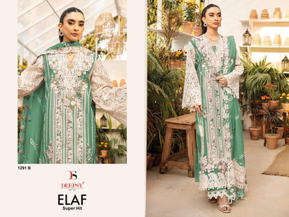 Design 1291 Abc Elaf Super Hit Deepsy Cotton Pakistani Patch Work Suits Wholesale