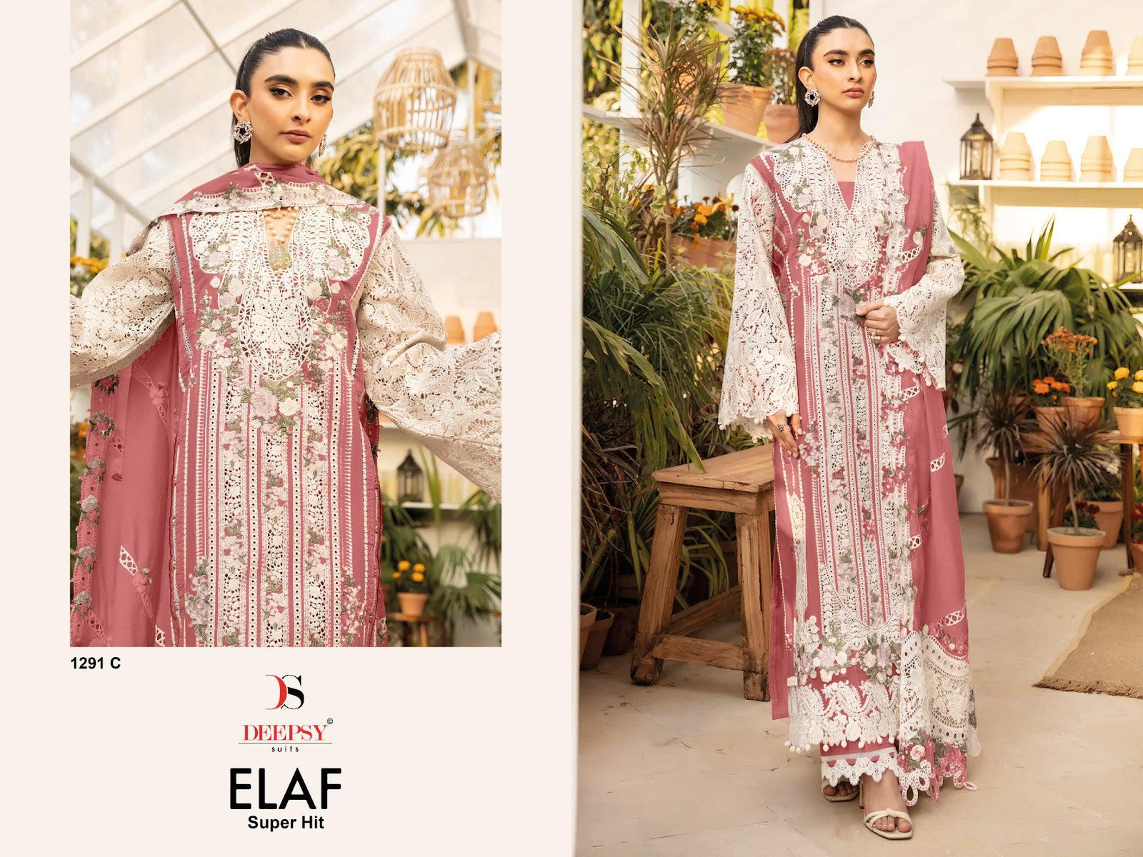 Design 1291 Abc Elaf Super Hit Deepsy Cotton Pakistani Patch Work Suits Wholesale