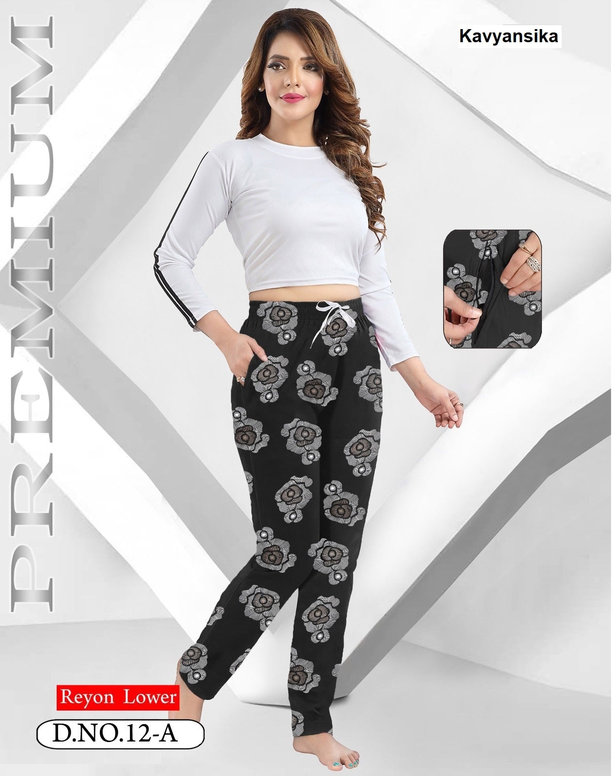 Design 12 Kavyansika Rayon 22Kg Women Night Lower Wholesaler Gujarat