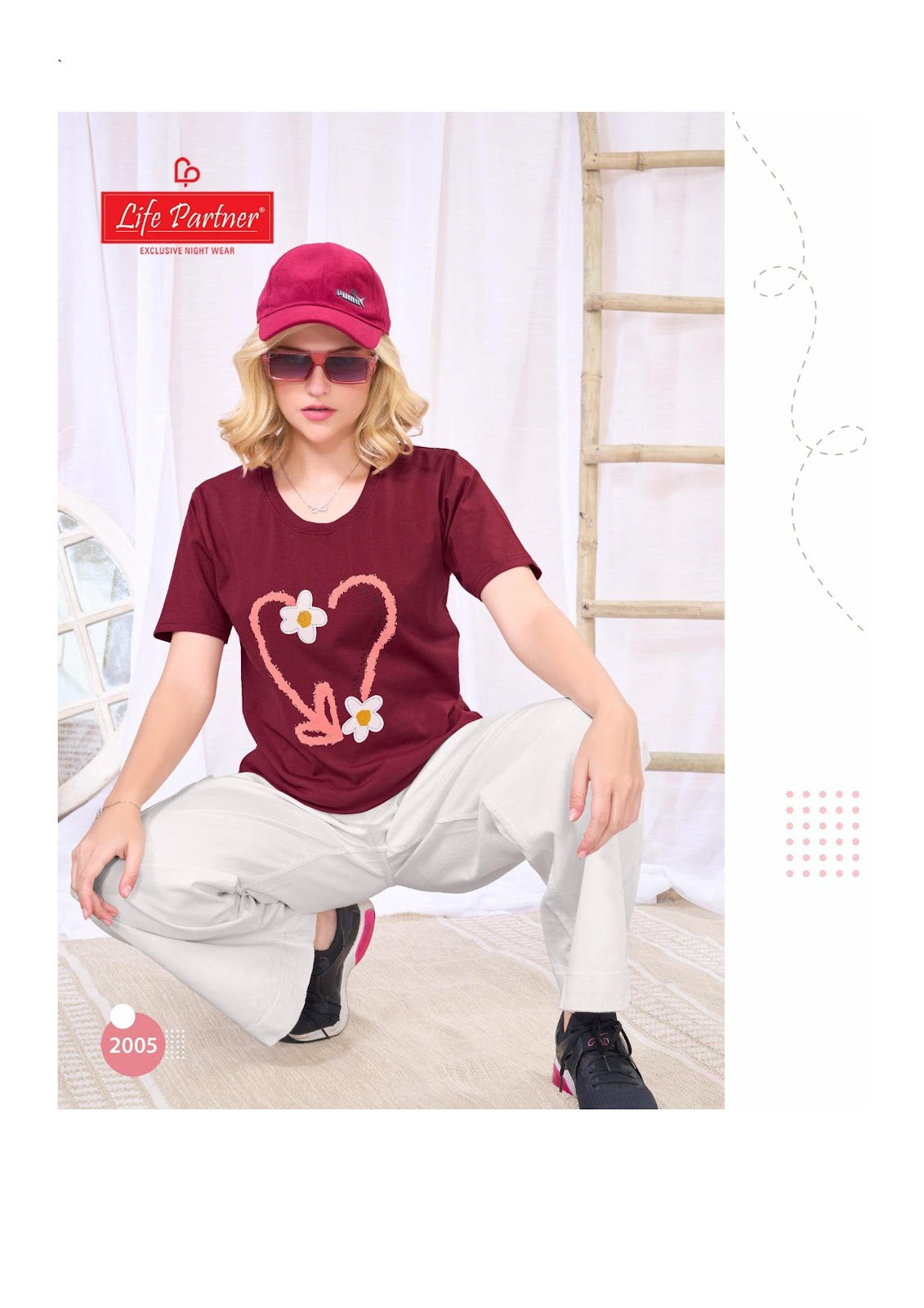 Design 12 Relax Life Partner Fancy Women Tshirt Supplier Gujarat