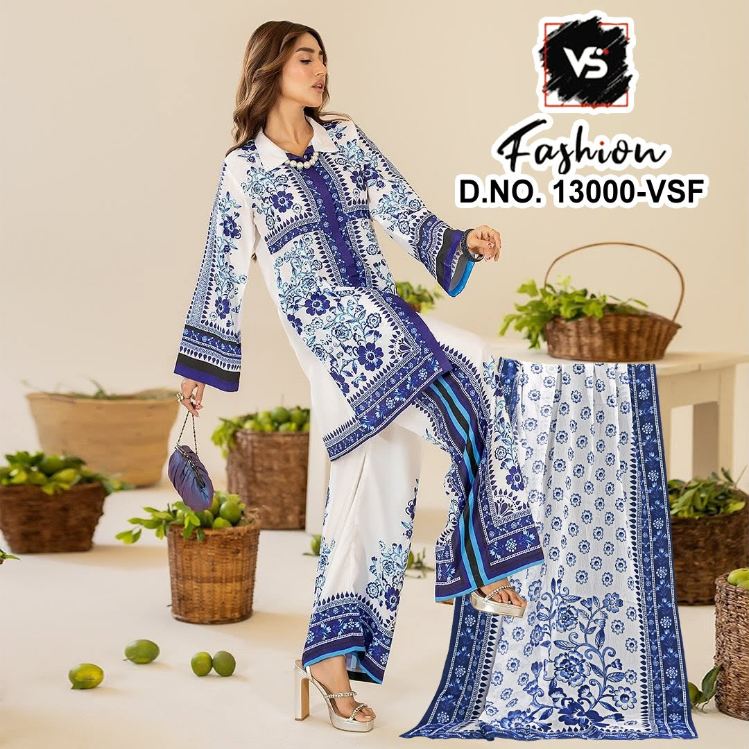 Design 13000 Co Ord Vs Fashion Satin Karachi Readymade Suits Wholesale Rate