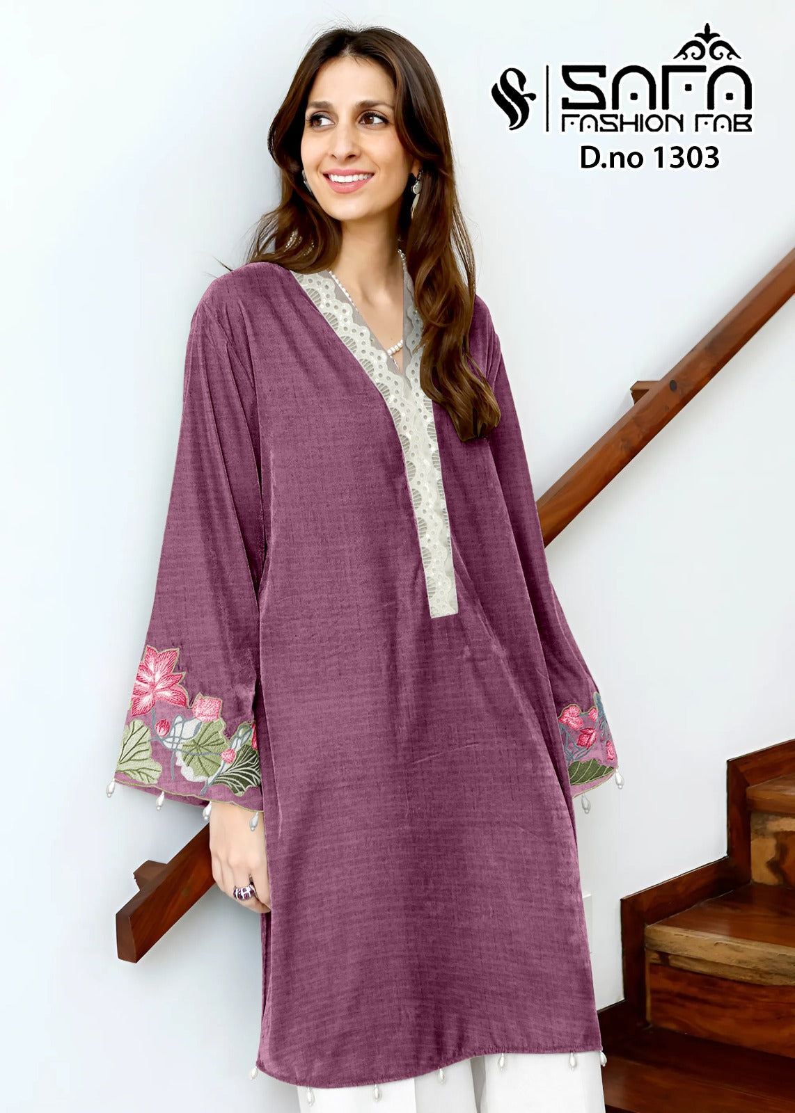 Design 1303 Safa Fashion Fab Voile Pakistani Readymade Suits Exporter Ahmedabad