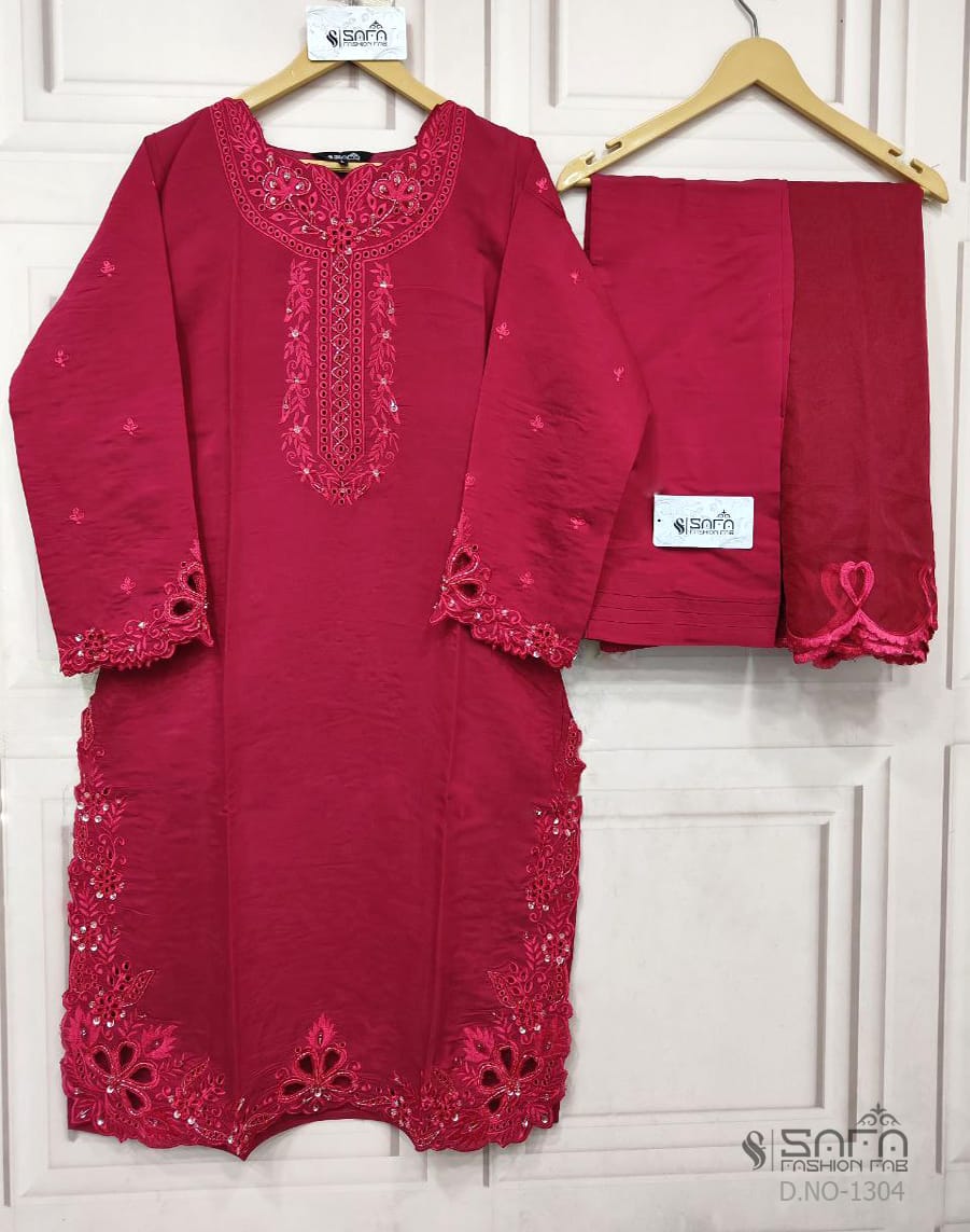 Design 1304 Safa Fashion Fab Soft Pakistani Readymade Suits Wholesaler Ahmedabad