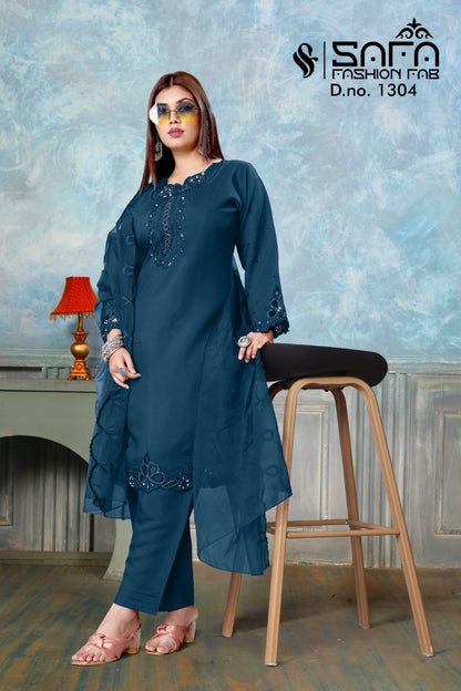 Design 1304 Safa Fashion Fab Soft Pakistani Readymade Suits Wholesaler Ahmedabad