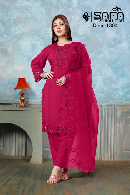 Design 1304 Safa Fashion Fab Soft Pakistani Readymade Suits Wholesaler Ahmedabad