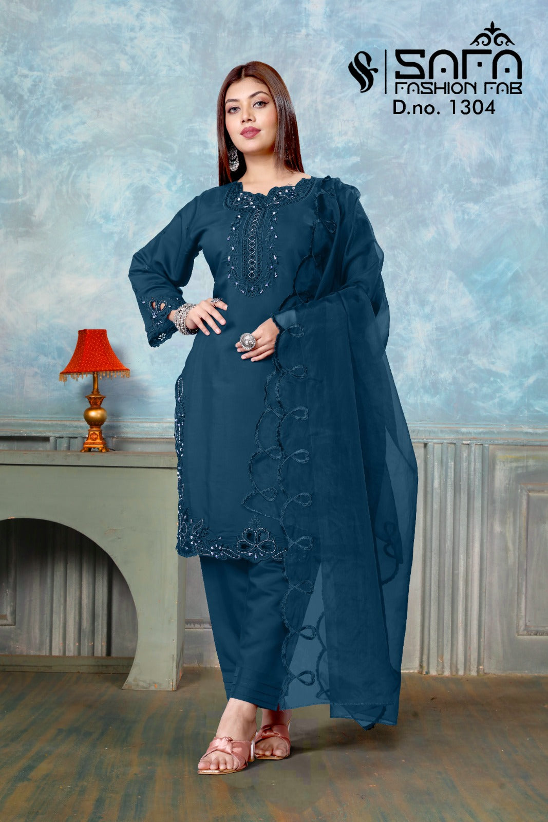 Design 1304 Safa Fashion Fab Soft Pakistani Readymade Suits Wholesaler Ahmedabad