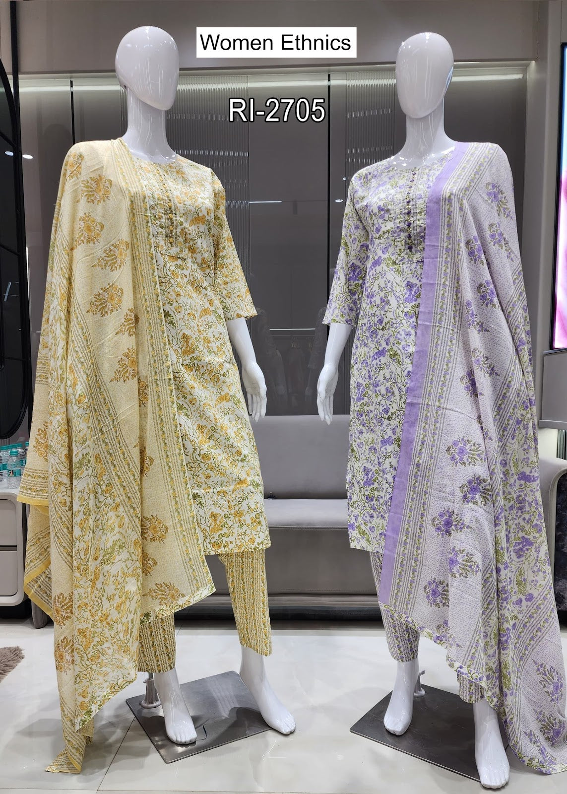 Design 1306 Women Ethnics Readymade Cotton Pant Suits Manufacturer