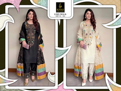 Design 130 Ab Khas Fandy Pakistani Readymade Suits Wholesale Price