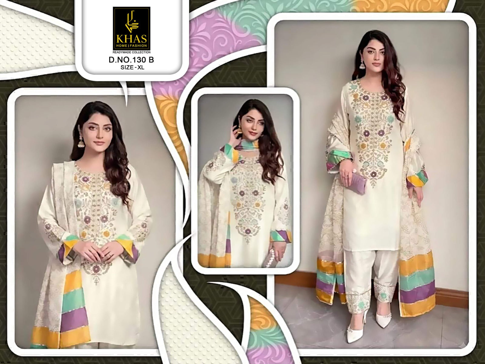 Design 130 Ab Khas Fandy Pakistani Readymade Suits Wholesale Price